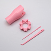 Pink Plastic Spool Knitting Loom for Jewelry/Beads/Lace Cord Knitter X-TOOL-R045-07-3