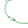 10Pcs 10 Color Alloy Heart Beaded Cord Bracelets Set BJEW-JB08182-2