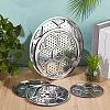 8Pcs 4 Styles 410 Stainless Steel Steamer Mat AJEW-OC0015-16-4