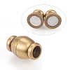 Brass Magnetic Clasps with Loops KK-E737-32AB-1