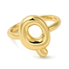 Initials Brass Open Cuff Ring for Women RJEW-N046-02Q-G-2