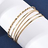 5Pcs 304 Stainless Steel Bangle Set for Women BJEW-S162-01A-G-3