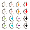 16Pcs 8 Colors Dyed Synthetic Turquoise Pendants FIND-TA0004-37-1