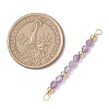 12Pcs 12 Styles Constellation Natural Mixed Stone Faceted Round Beaded Connector Charms PALLOY-JF04686-5