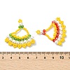 Glass Seed Beaded Pendants PALLOY-MZ01415-3