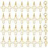 36PCS Brass Tiny Cross Charms KK-BC0014-41G-1