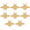 CHGCRAFT 8Pcs Bee Hotfix Rhinestone DIY-CA0006-31-8