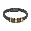 Braided Microfiber Leather Cord Bracelets BJEW-C153-01I-4