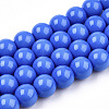 Opaque Solid Color Glass Beads Strands X-GLAA-T032-P8mm-11-1