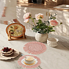 2Pcs Hand-woven Ccotton Thread Cup Mats AJEW-LP0006-37A-3