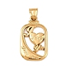 Hand Polished 304 Stainless Steel Pendants Ion Plating(IP) STAS-K316-05G-1