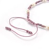 Nylon Thread Braided Bead Bracelets BJEW-E360-02-4