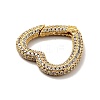 Brass Micro Pave Clear Cubic Zirconia Spring Gate Rings KK-G414-08G-2