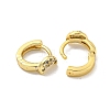 Brass Micro Pave Cubic Zirconia Hoop Earring EJEW-C088-14B-G-2