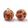 Handmade Cloth Fabric Covered Pendants WOVE-N006-21B-2
