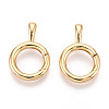 Brass Spring Gate Rings KK-T078-21G-1
