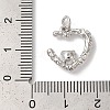 Rack Plating Brass Clear Cubic Zirconia Pendants KK-Z056-15P-3