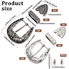 2 Sets 2 Colors Belt Zinc Alloy Buckle Sets FIND-CY0001-30-2