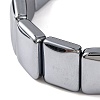 Rectangle Terahertz Stone Beaded Stretch Bracelets for Women Men BJEW-H590-05B-2