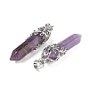 Natural Amethyst Pendants G-M450-01P-10-2