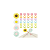 Sunflower Silicone Knitting Needle Point Protectors DIY-NB0010-91-7