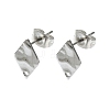 Non-Tarnish 304 Stainless Steel Stud Earring Findings STAS-L024-003P-05-1