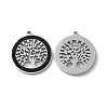 201 Stainless Steel Rhinestone Pendants STAS-J401-VC777-1