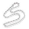 Non-Tarnish 304 Stainless Steel Rope Chain Necklaces LS-NJEW-F226-03P-10-1