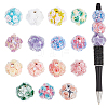 15Pcs 15 Colors Opaque Resin Beads RESI-PH0002-67-1