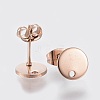 Ion Plating(IP) 304 Stainless Steel Stud Earring Findings X-STAS-K184-01-02RG-2