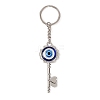 Evil Eye Resin Keychain KEYC-WH0029-18P-1