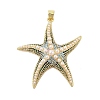 Rack Plating Brass Pave Cubic Zirconia Pendants KK-Z074-13G-1