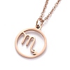 304 Stainless Steel Pendant Necklaces NJEW-Z004-10RG-1