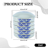 Fish Pattern Ceramic Watercolor Palette with Lid AJEW-WH0817-036-2