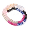 Glass & Natural White Shell & Dyed Howlite Beads Strands G-Z135-C09-4X6MM-5