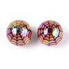 UV Plating Opaque Acrylic Beads OACR-T028-69A-1