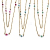 304 Stainless Steel Double Layer Necklaces NJEW-H210-J-G-1