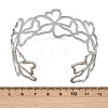 Hollow 304 Stainless Steel Cuff Bangles for Women BJEW-L709-03P-3