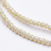 Electroplate Glass Beads Strands X-GLAA-F078-FR08-3