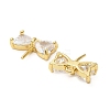 Brass Micro Pave Cubic Zirconia Charms KK-B142-09G-01-2