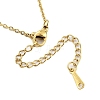 304 Stainless Steel Pendant Nacklaces For Women LS-STAS-S124-01G-03-3