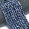 Frosted Natural Blue Spot Jasper Beads Strands G-K389-C05-01-2