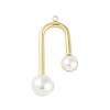 Acrylic Imitation Pearl Pendants STAS-P366-31G-1