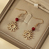 Natural Carnelian Dangle Earrings FS-WGC0479-01-1