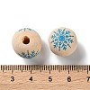 Printed Wood European Beads WOOD-Z002-08G-3