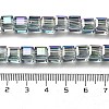 Electroplate Glass Beads Strands EGLA-H108-01A-FR01-4