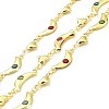 Handmade Brass Glass Link Chain CHC-I045-23G-1