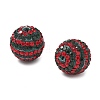 Stripe Pattern Polymer Clay Rhinestone Beads CLAY-NH0001-01-3