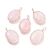 Natural Rose Quartz Pendants G-K305-B05-RG-1