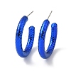 Textured Ring Acrylic Stud Earrings EJEW-P251-38-2